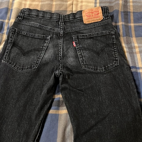 Levi Strauss & Co Boys black 514 jeans 16 reg 28W/30L - Picture 2 of 3